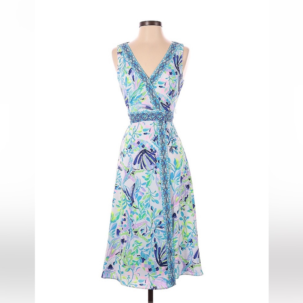 Lilly Pulitzer Shaylee floral wrap dress sizes 0 NWT